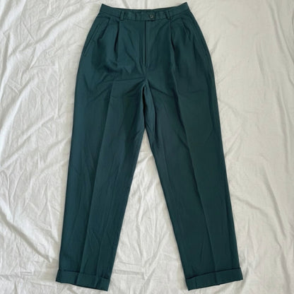 Evan Picone Vintage Minimalist Olive Green Trousers Pants Womens 8 / 10 Medium