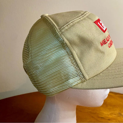 Swingster Vintage Lasso Dealer Illinois Tan Trucker Hat Unisex Mens One Size