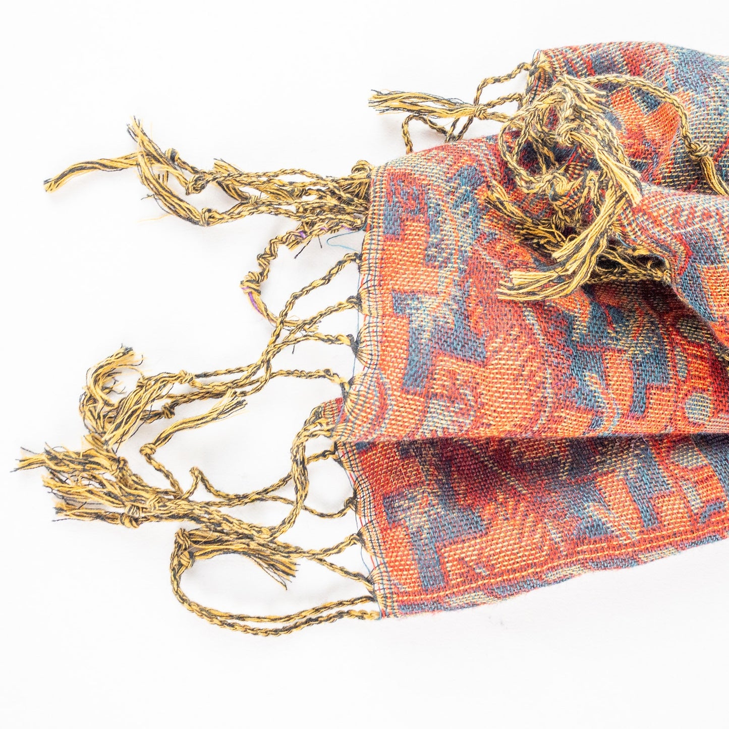 Pashmina Multicolor Red Green Blue Paisley Scarf Womens One Size