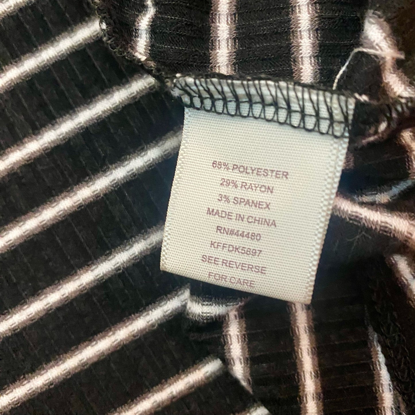 Love Fire Black White Striped Comfy A-Line Swing Dress Womens Medium