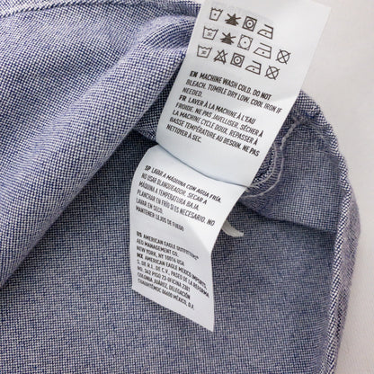 American Eagle Slim Fit Colorblock Pink Blue Button Shirt Mens Medium