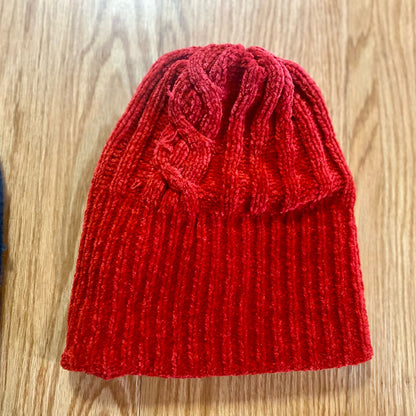Joe Boxer Red Beanie Hat Scarf Bundle Unisex One Size
