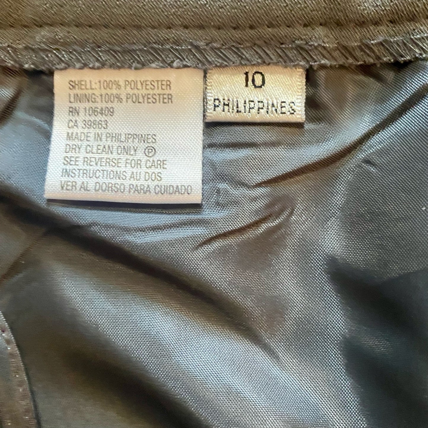 Tahari Levine Vintage Gray Straight Leg Dress Pants Womens 10