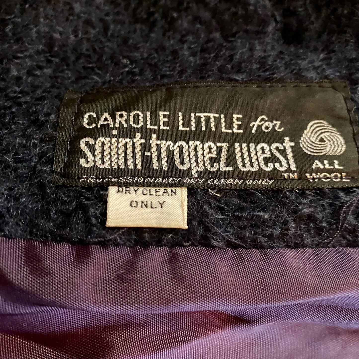 Carole Little Saint-Tropez West Vintage Blue Wool Blazer Womens XSmall