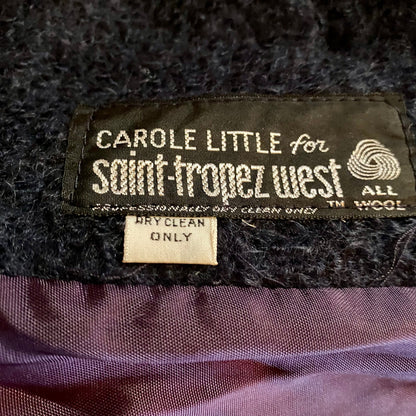 Carole Little Saint-Tropez West Vintage Blue Wool Blazer Womens XSmall