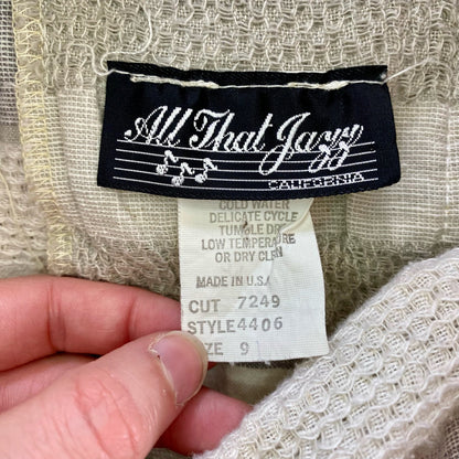 All That Jazz Vintage Reversible Striped Cropped Jumpsuit Womens 0-2