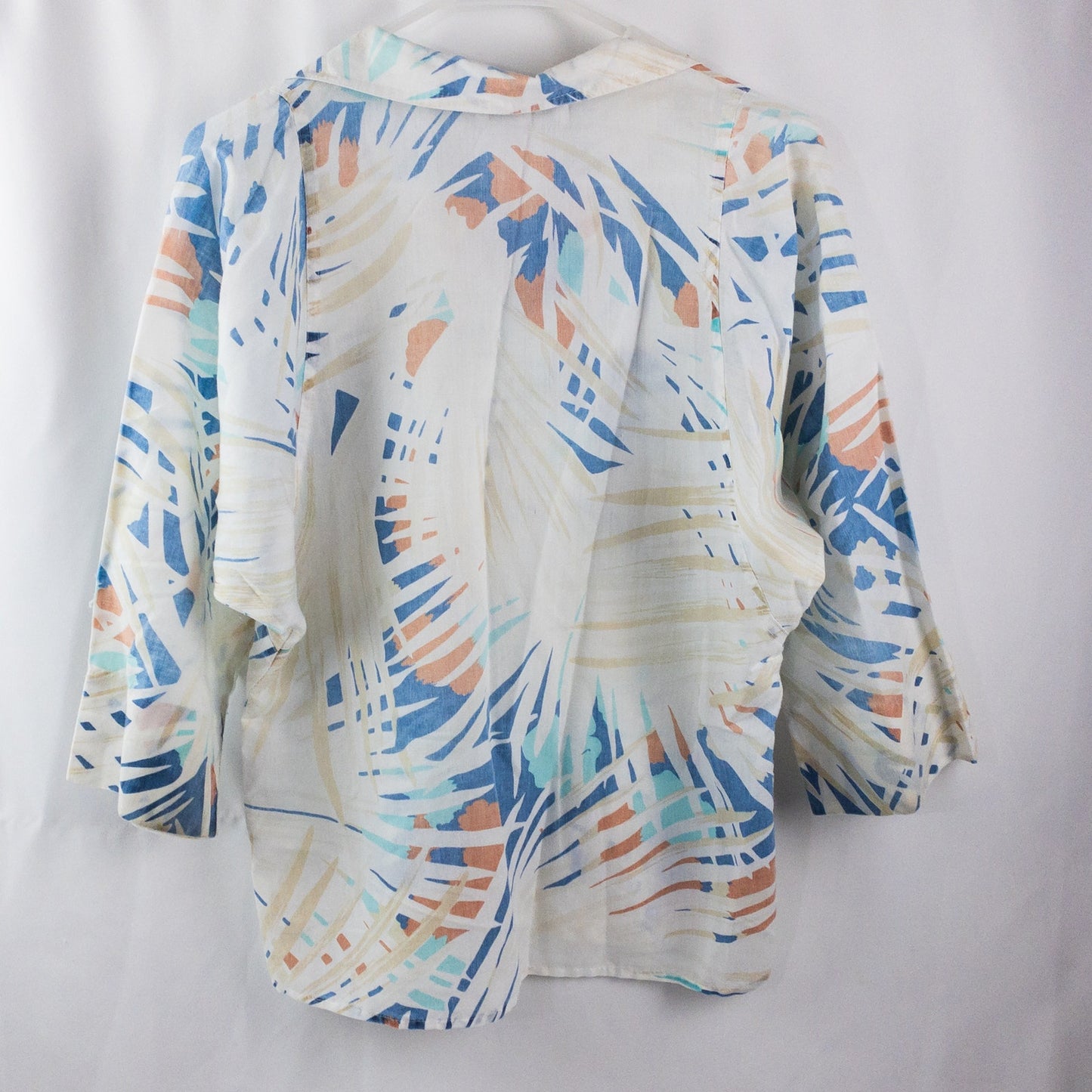Partners Vintage Hawaiian Blue White Shirt Mens Medium Unisex Womens Large