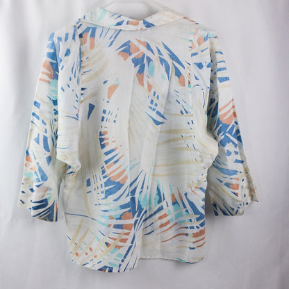 Partners Vintage Hawaiian Blue White Shirt Mens Medium Unisex Womens Large