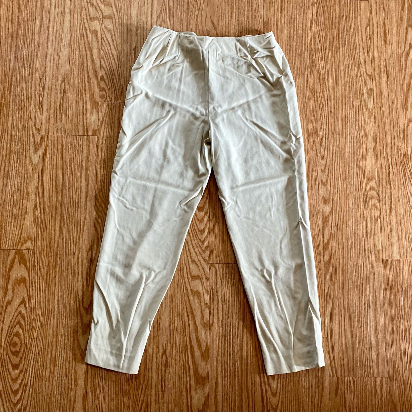 Emanuel Ungaro Grupo Designer Cream Wool Dress Pants Womens 16
