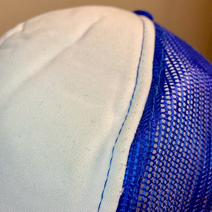 Vernon Burris Electric Indiana Vintage Blue Trucker Hat Unisex Mens One Size