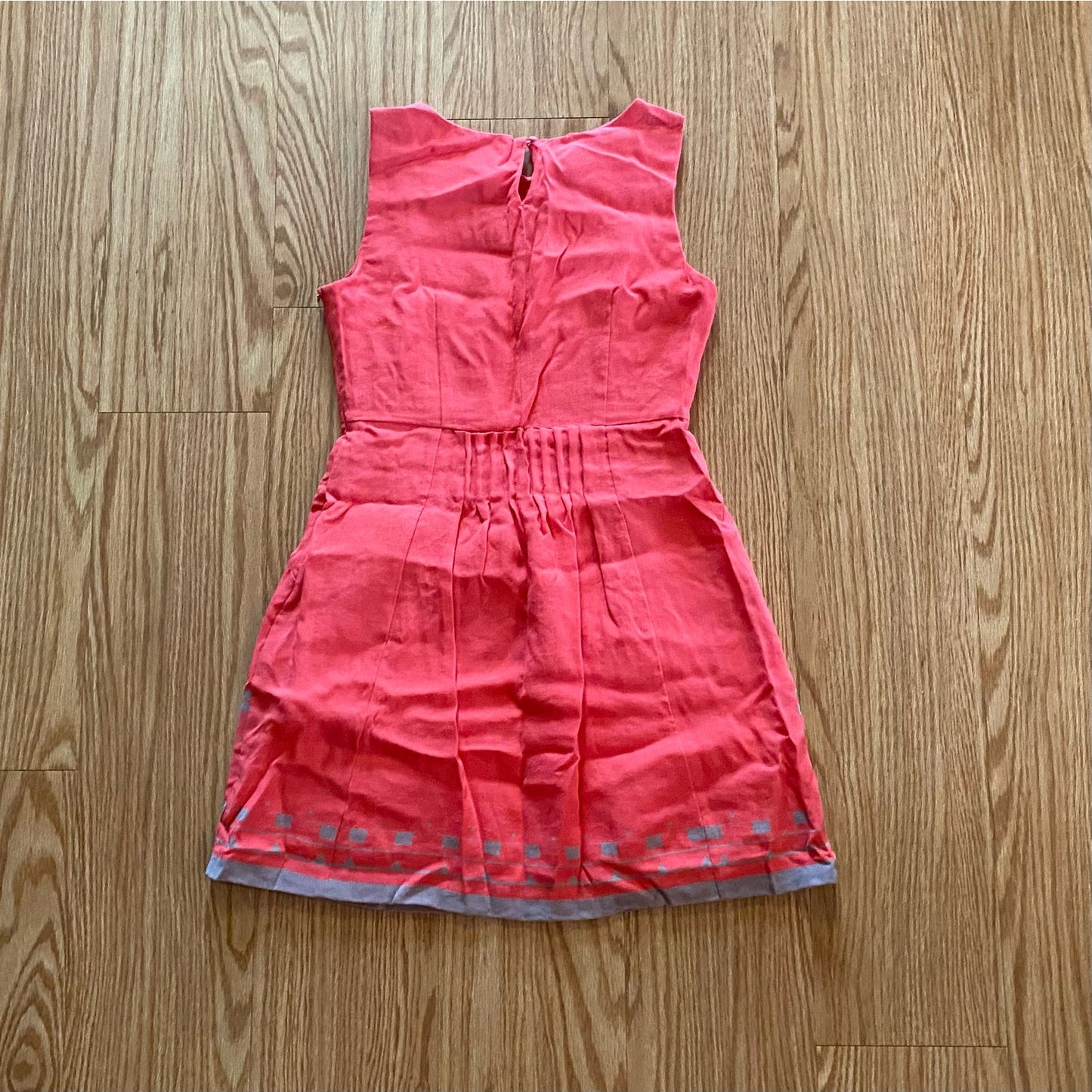 Esley Sleeveless Pink Abstract A-Line Mini Dress Womens Medium