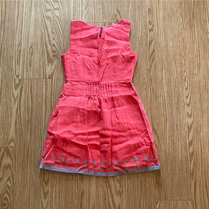 Esley Sleeveless Pink Abstract A-Line Mini Dress Womens Medium