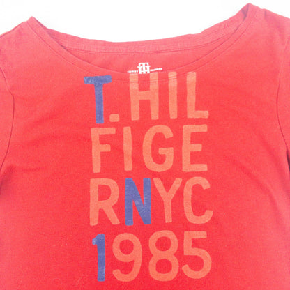Tommy Hilfiger Red Graphic Tee Womens Small