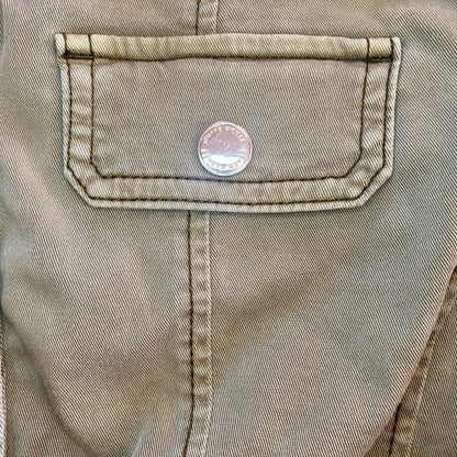 White House Black Market Olive Green Cotton Military Jacket Womens 0