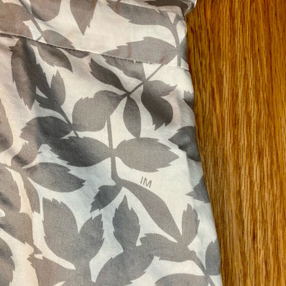 Isaac Mizrahi Target Gray Floral Pleated Midi Dress Womens 6 Small