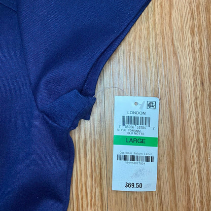 Maison Jules Blu Notte Fit & Flare Blue Pleated Mini Dress Womens Large