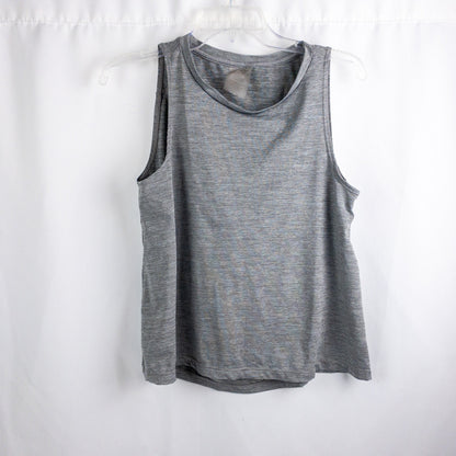 DYI Gray Striped Open Back Athletic Tank Top Womens Small