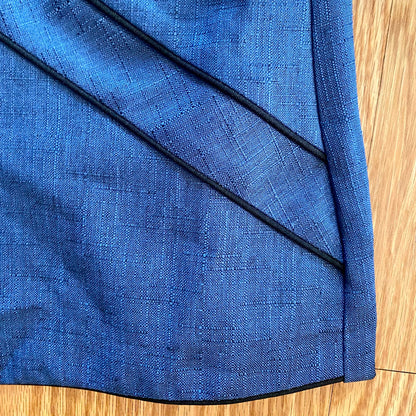 Perceptions Vintage Blue Short Blazer Jacket Womens 14 Large
