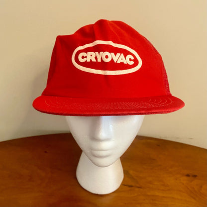 Cryovac Vintage Red Trucker Hat Cap Mens Unisex One Size