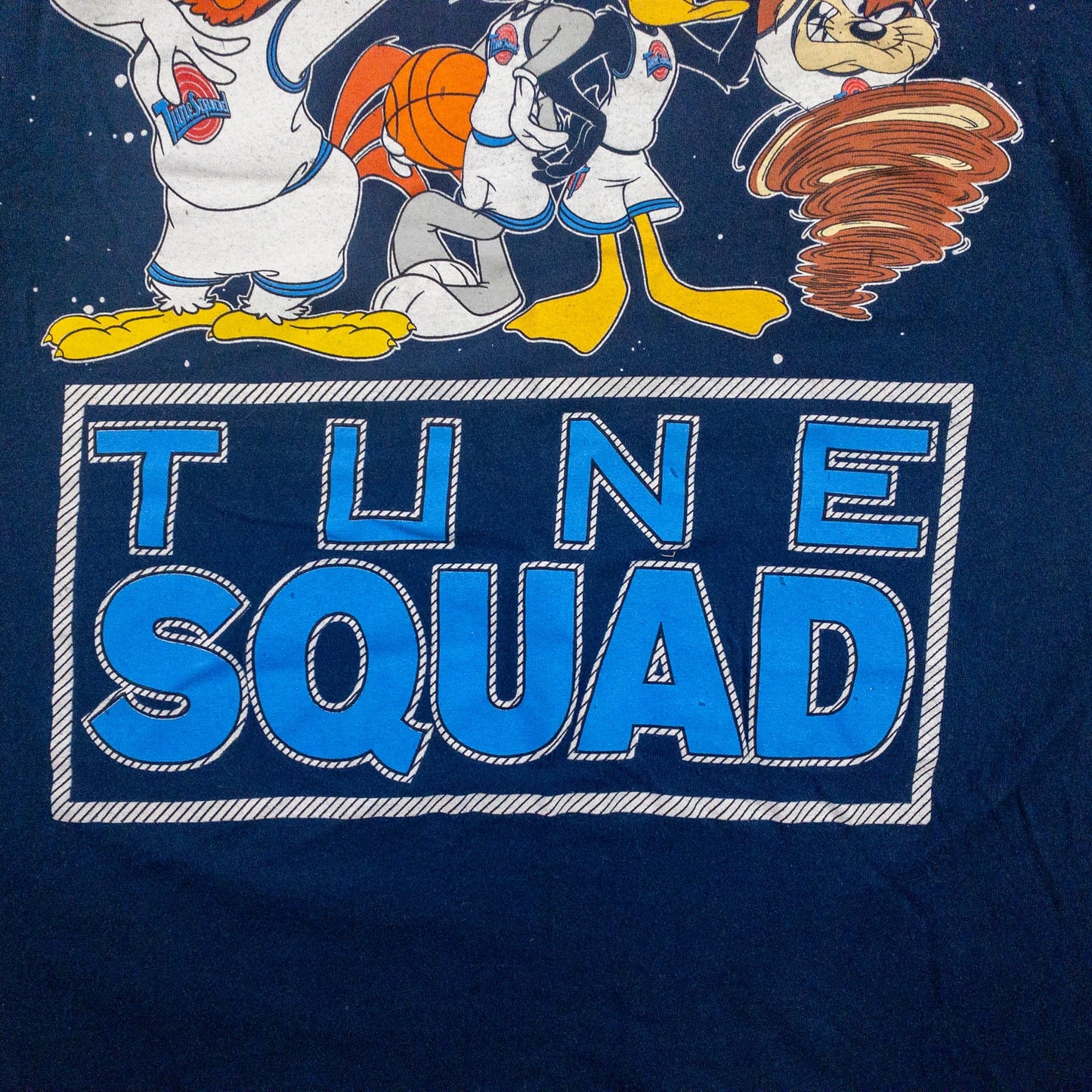 Looney Tunes Vintage Space Jam Tune Squad Blue Graphic Tee Shirt Mens Small