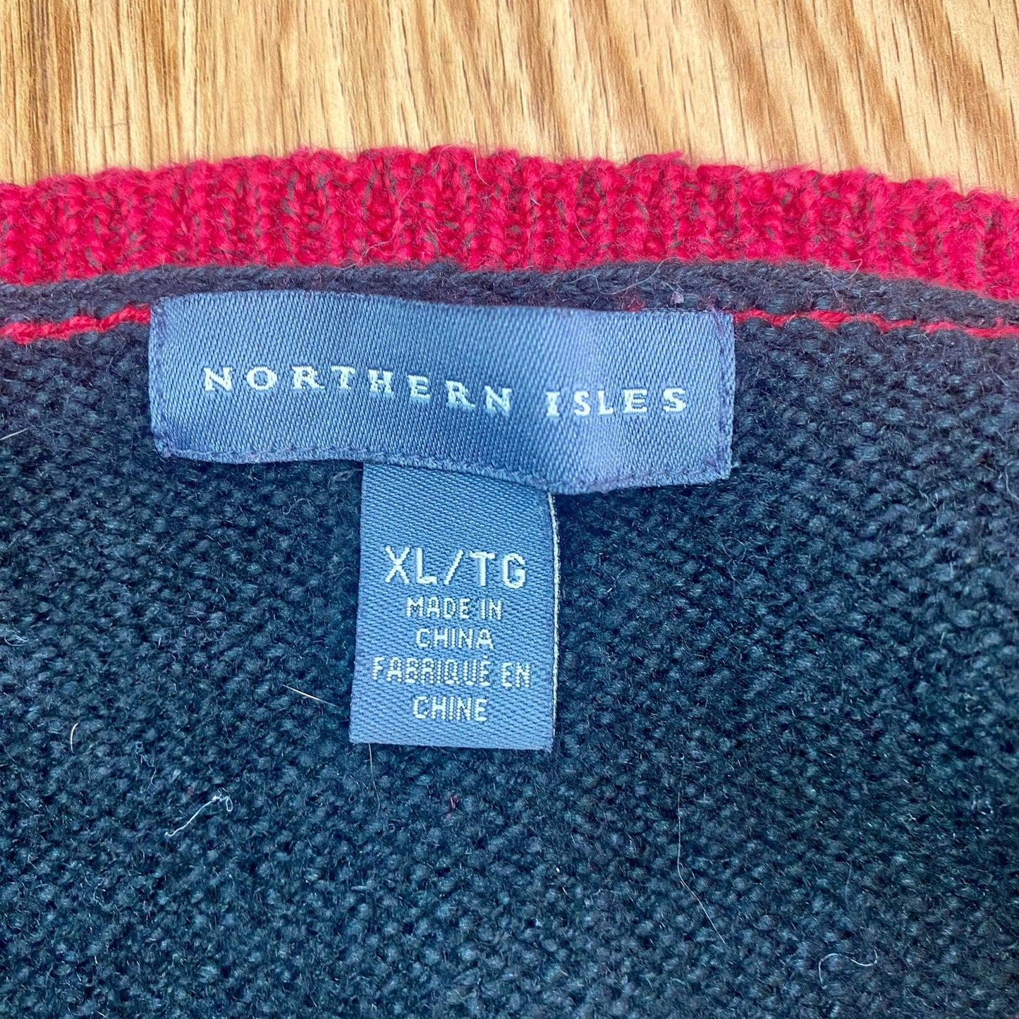 Northern Isles Embroidered Holiday Wool Ramie Sweater Vest Womens XLarge