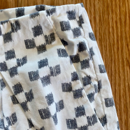 Madewell J Crew Boho White Ikat Check Shorts Womens 6