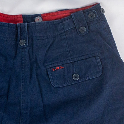 Lauren Ralph Lauren Vintage Y2K Navy Blue Cotton Shorts Womens 8
