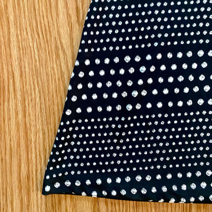 Chicos Black White Polka Dot Cross Back Shift Dress Womens 3 XLarge