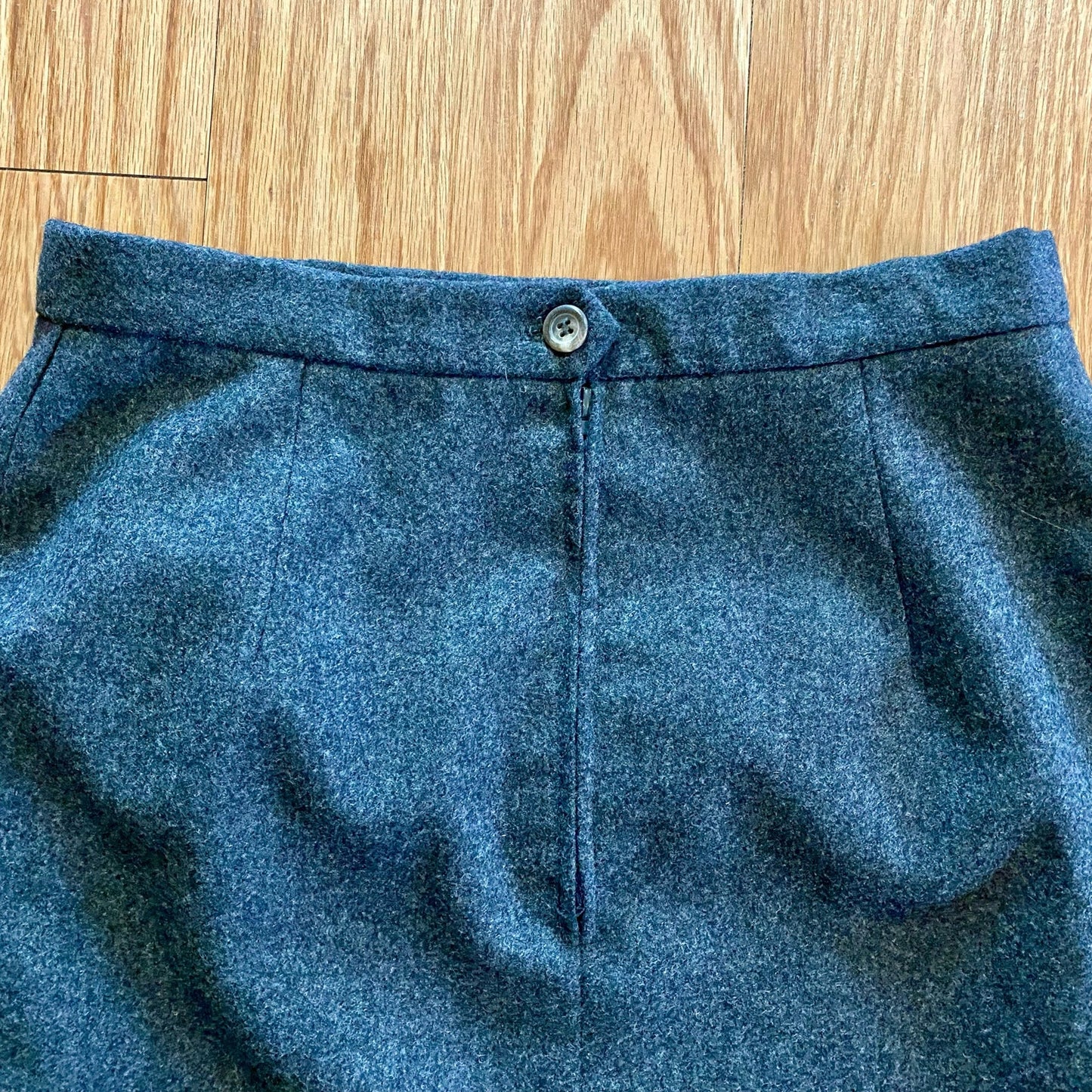 Ralph Lauren Vintage Gray Wool Midi Pencil Skirt Womens 8