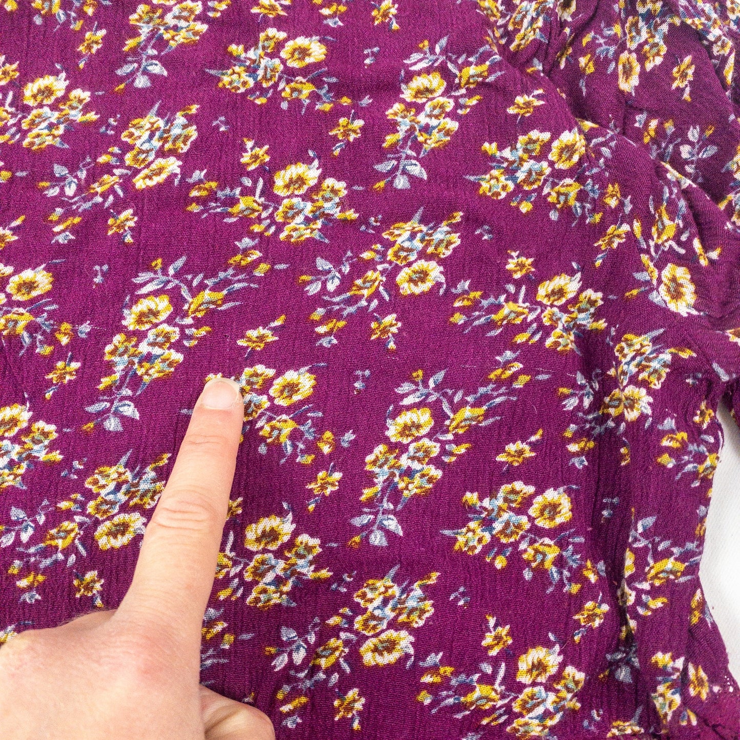 Suzanne Betro Purple Floral Boho Peasant Blouse Womens Large