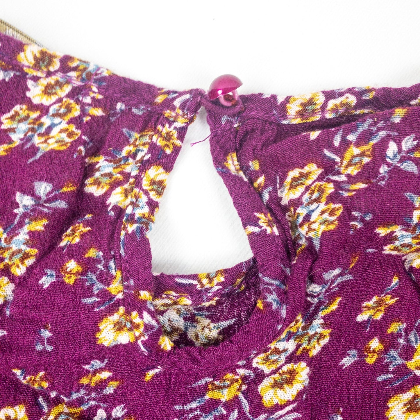 Suzanne Betro Purple Floral Boho Peasant Blouse Womens Large