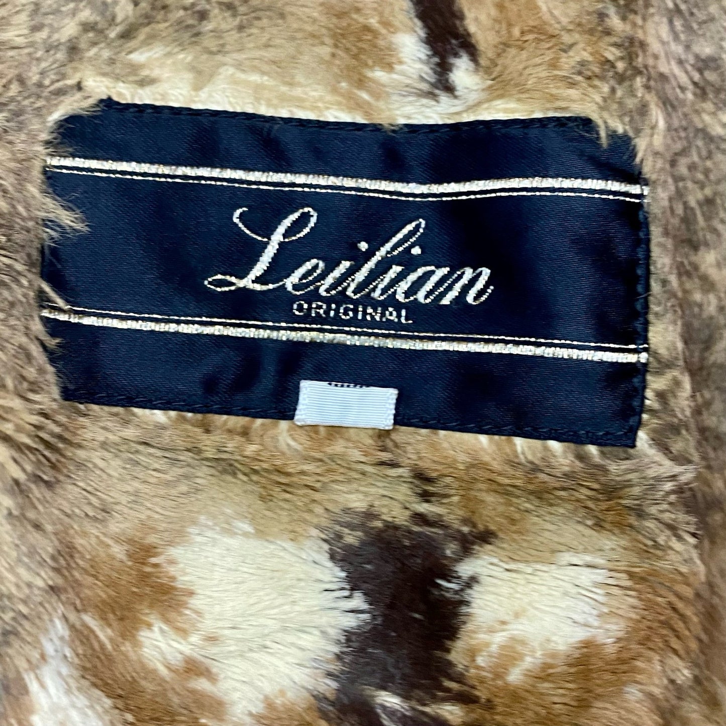 Leilian Esports Black Brown Japanese Faux Fur Coat Womens 4