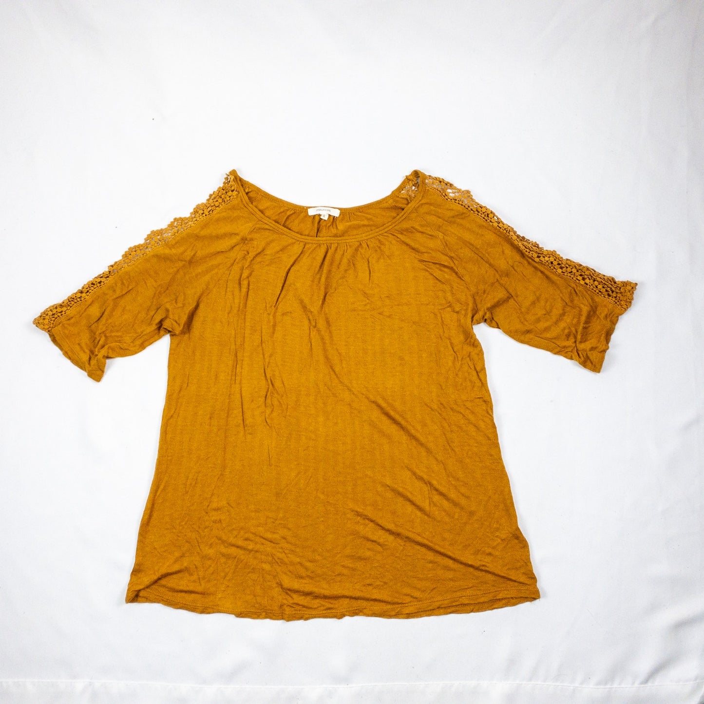 Maurices Brown Open Sleeve Lace Blouse Womens Large