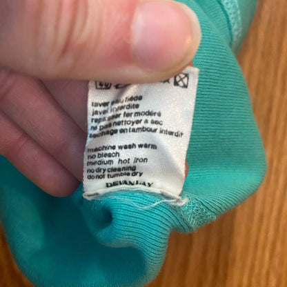 Lacoste Vintage Teal Green Polo Shirt Top Womens 42 Small
