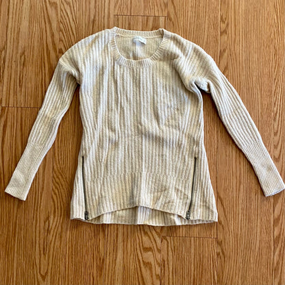 Abercrombie & Fitch Wool Tan Scoop Neck Sweater Top Womens Small