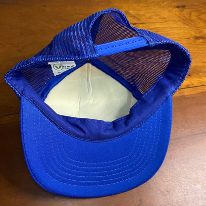 Vernon Burris Electric Indiana Vintage Blue Trucker Hat Unisex Mens One Size