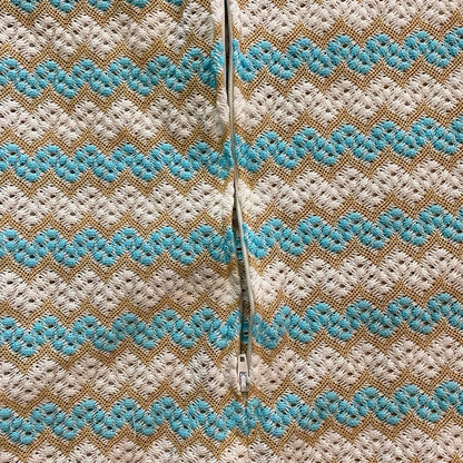 Walden Classics Vintage Blue Crochet Knit Midi Dress Womens Small