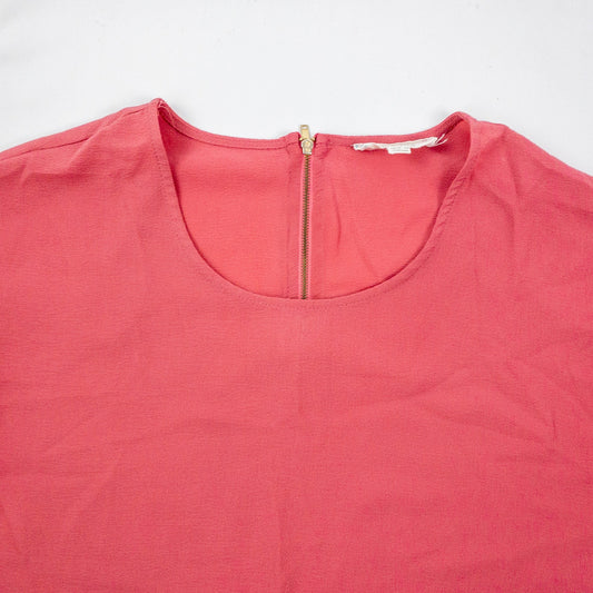 Pink Rose Sheer Pink Blouse Shirt Womens Medium