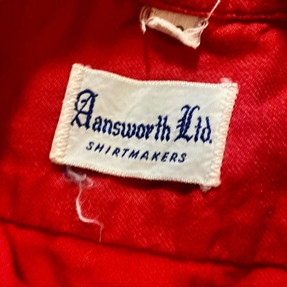 Aansworth Vintage Red Cotton Button-up Shirt Womens XSmall Small