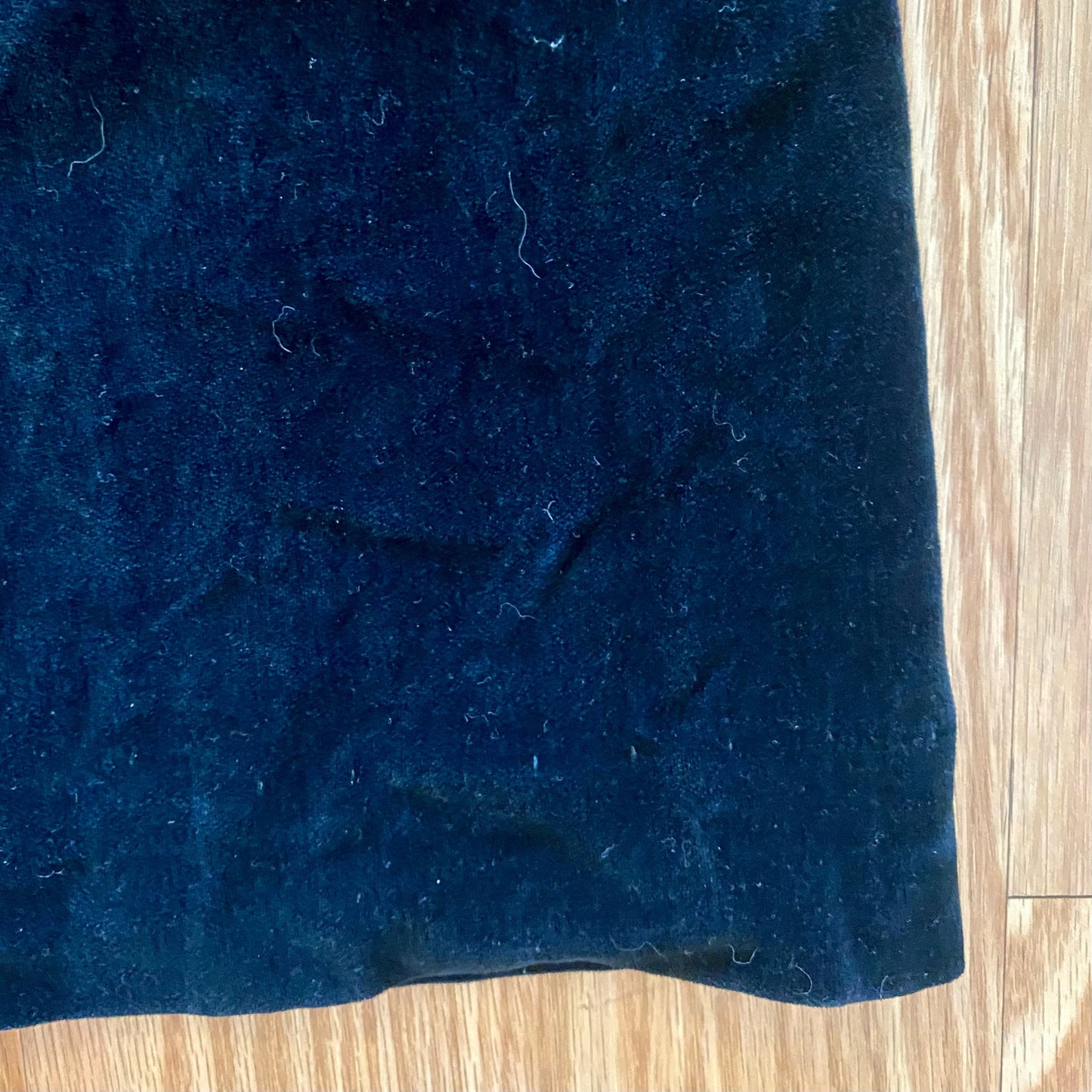 Vintage 1970s Black Velvet Straight Midi Skirt Womens XXSmall