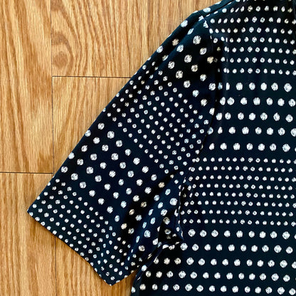 Chicos Black White Polka Dot Cross Back Shift Dress Womens 3 XLarge