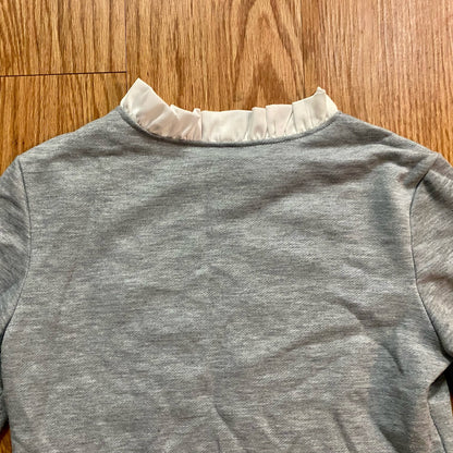 Gray Layered Pullover Sweater Top Womens Medium