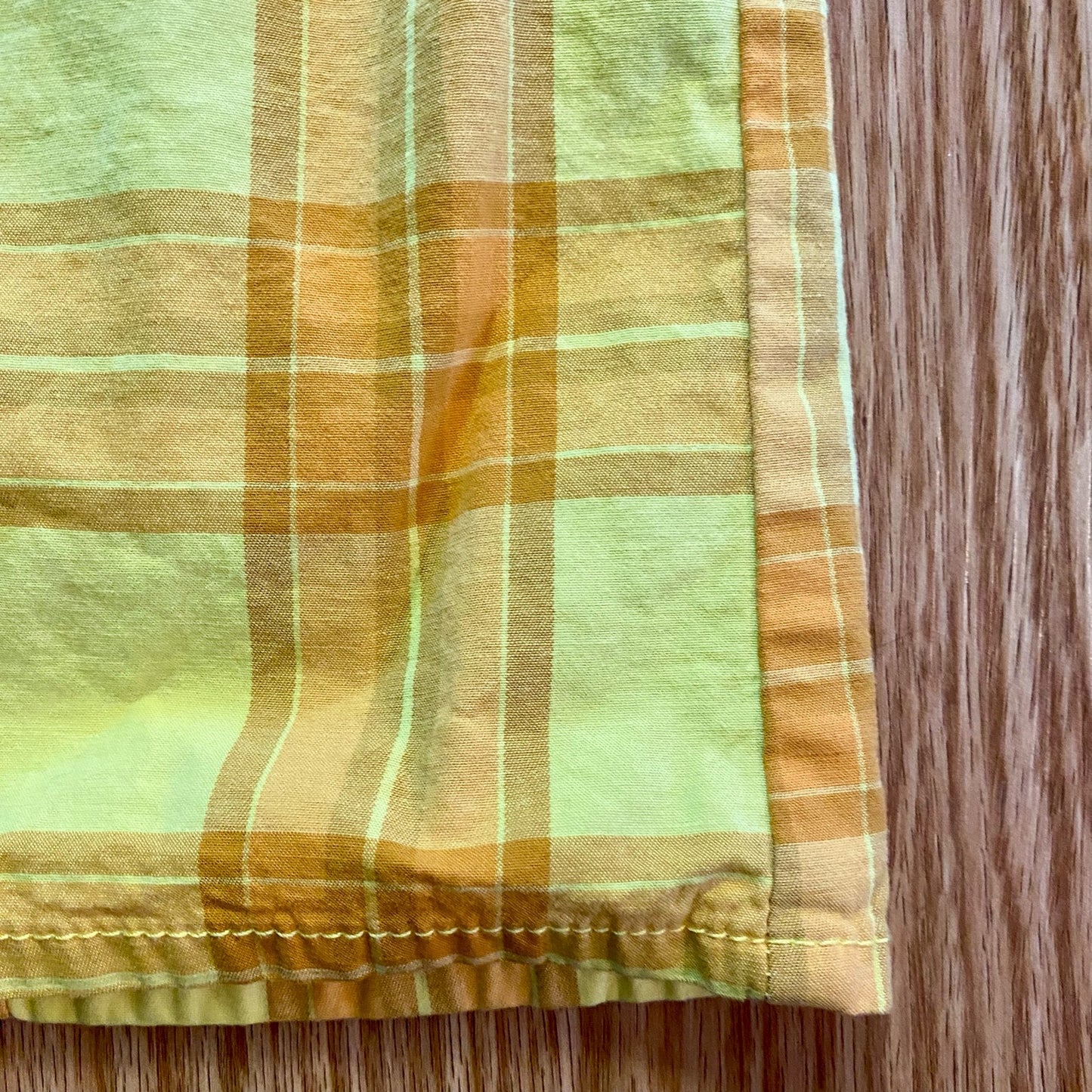 Arizona Jean Co Vintage Yellow Plaid Mini Jumper Dress Womens Small / Medium