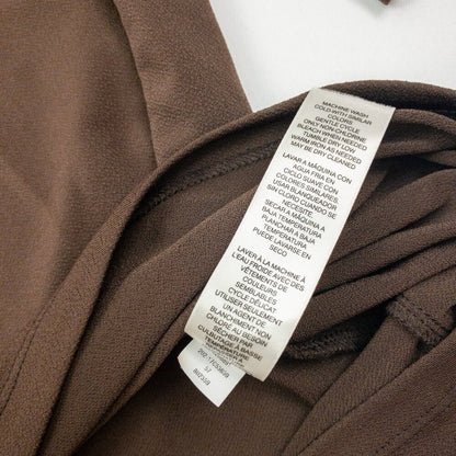 Chicos Brown Keyhole Bell Sleeve Blouse Womens 0 Small
