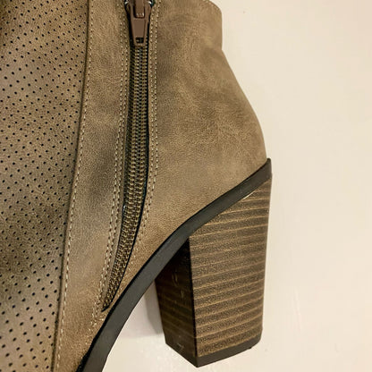 Esprit Kali Tan Brown High Heel Ankle Booties Shoes Womens 7.5