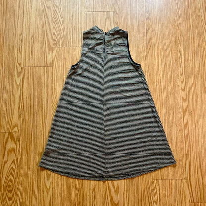 Everly Gold Metallic Stripe Mini Shift Dress Womens Small