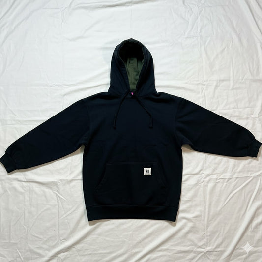 Real Work Wear Relaxed Fit Black Hoodie Sweatshirt Unisex Mens Small