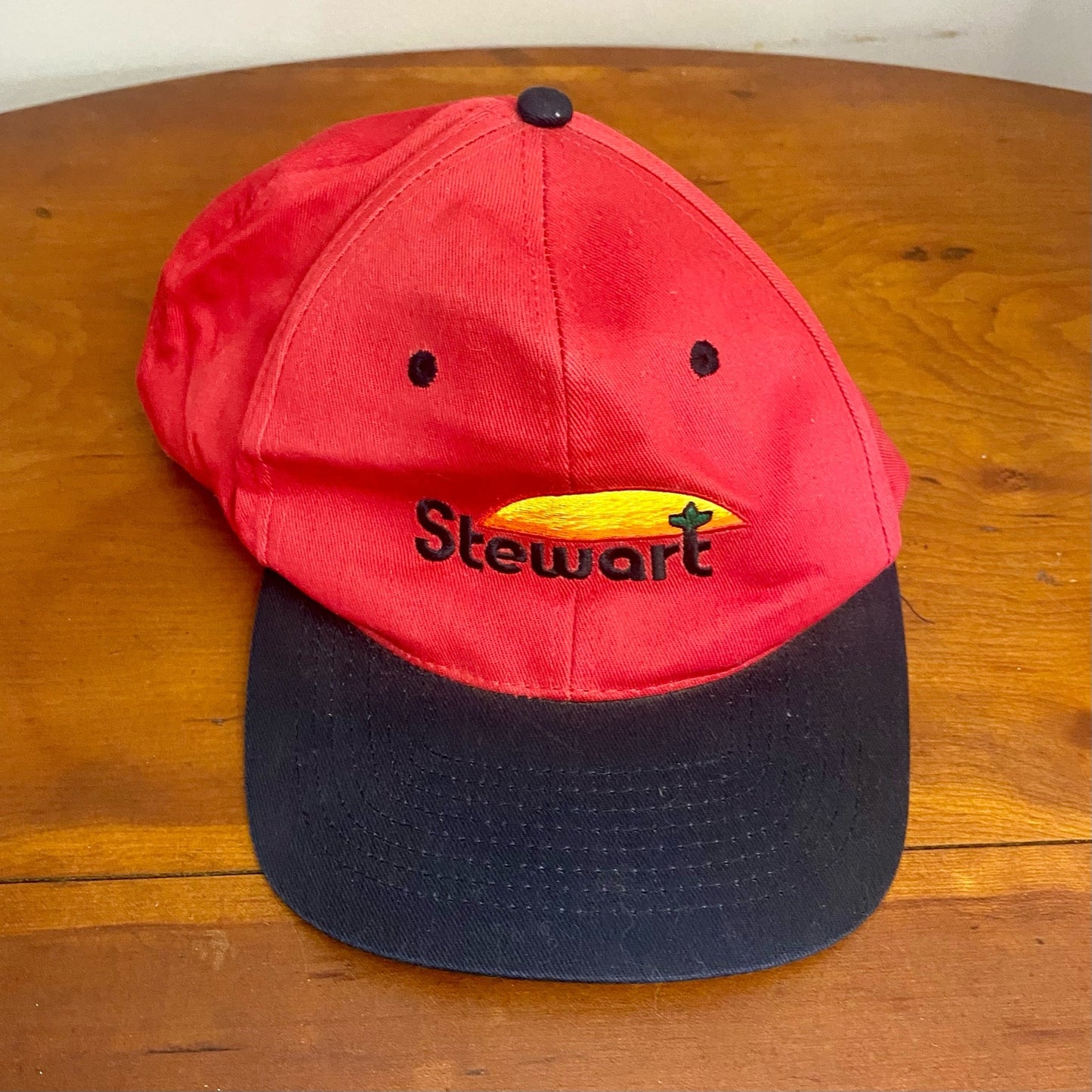 Stewart Seeds Red Adjustable Snapback IN-DE Baseball Hat Unisex Mens One Size