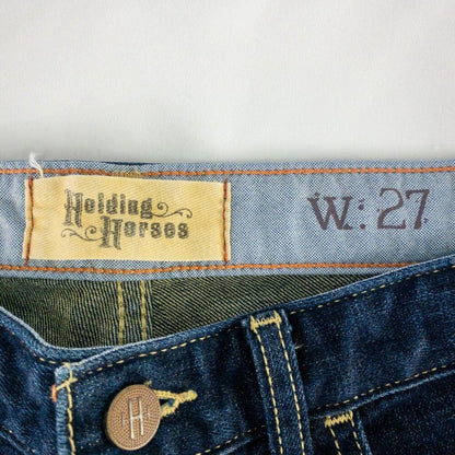 Anthropologie Holding Horses Blue Denim Boy Shorts Womens 27