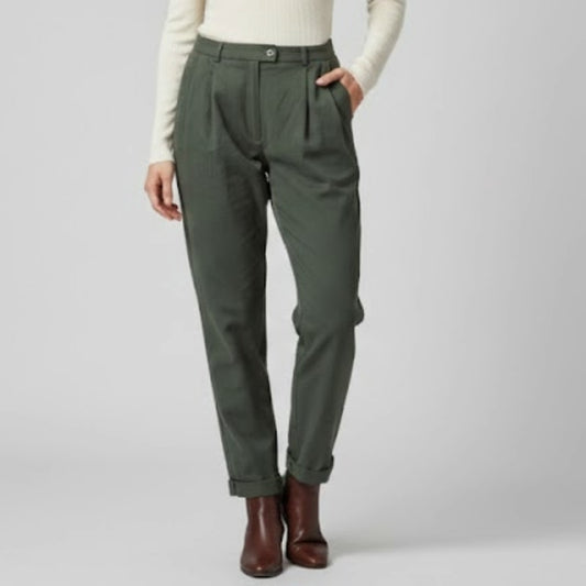 Evan Picone Vintage Minimalist Olive Green Trousers Pants Womens 8 / 10 Medium